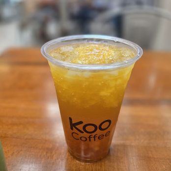 Koo Coffee Tea - mango tea with honey boba - Coffee & Tea Near Me - Westminster, California Koo Coffee Tea - mango tea with honey boba - Coffee & Tea Near Me - Westminster, California