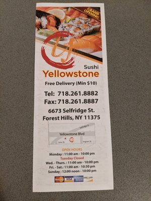 Menu photo 7 Yellowstone Sushi Forest Hills, NY Menu photo 7 Yellowstone Sushi Forest Hills, NY