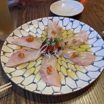Okoze Sushi - Me-dai or tai Carpaccio $29 - Sushi Bars Near Me - San Francisco, California