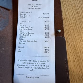 Hatch 44 Cafe - Bill - Cafes Near Me - Metuchen, New Jersey