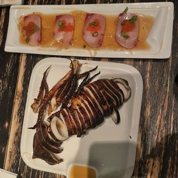 Mokutanya - Hamachi Carpaccio, Ika Sugata Yaki (grilled squid) - Ramen Near Me - Burlingame, California Mokutanya - Hamachi Carpaccio, Ika Sugata Yaki (grilled squid) - Ramen Near Me - Burlingame, California