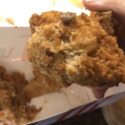 KFC - It drenched in grease and the breading was falling off.