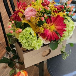 Tanglewood Flowers & Garden - Beaaautiful fall arrangement they created on their own along with a free rose!