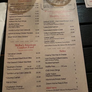 Melba's Restaurant - Menu - Southern Near Me - New York, New York Melba's Restaurant - Menu - Southern Near Me - New York, New York