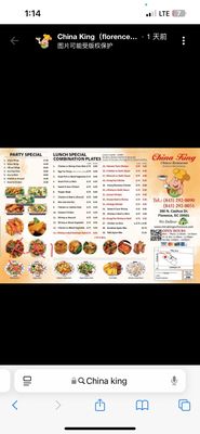 Menu photo 2 China King Florence, SC Menu photo 2 China King Florence, SC