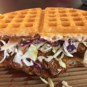 Bruxie - The "original" chicken and waffle sandwich - Breakfast & Brunch Near Me - Brea, California Bruxie - The "original" chicken and waffle sandwich - Breakfast & Brunch Near Me - Brea, California