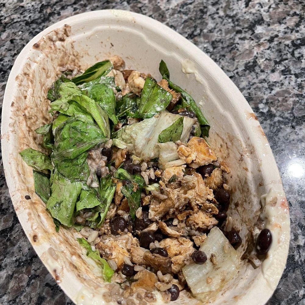 Chipotle Mexican Grill - Chicken salad bowl - Fast Food Near Me - Lathrop, California Chipotle Mexican Grill - Chicken salad bowl - Fast Food Near Me - Lathrop, California