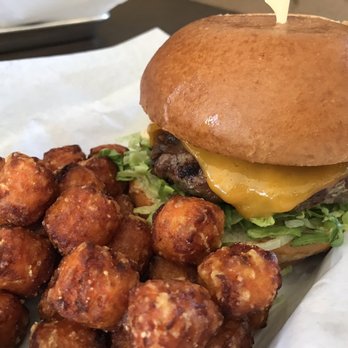 Brooks Burgers - The Brooks burger w/Sweet Potato Tots - Burgers Near Me - San Luis Obispo, California