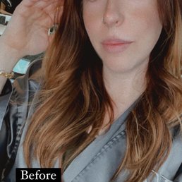 My hair when I walked in the salon.