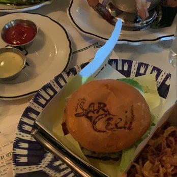 Bar Cecil - Beaton Burger and Shrimp Cocktail - Cocktail Bars Near Me - Palm Springs, California