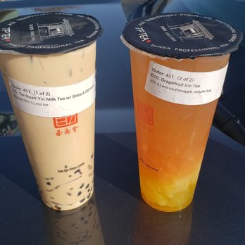 TP Tea - Tie Guan Yin milk tea and Grapefruit ice tea - Bubble Tea Near Me - Cupertino, California TP Tea - Tie Guan Yin milk tea and Grapefruit ice tea - Bubble Tea Near Me - Cupertino, California