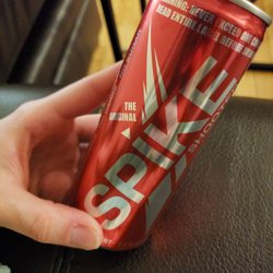7-Eleven - Has about 300mg of caffiene and a warning label so, it's great for finals