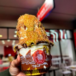 Ice Cream with Kanafa and Pistachio