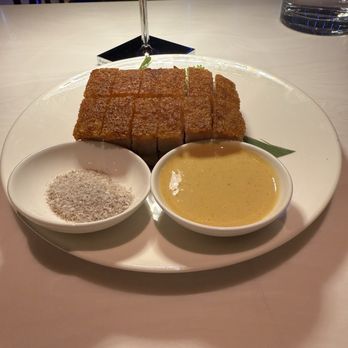 Washing Potato - 12 piece crispy pork belly served with mustard and five spice blend - Desserts Near Me - Las Vegas, Nevada Washing Potato - 12 piece crispy pork belly served with mustard and five spice blend - Desserts Near Me - Las Vegas, Nevada