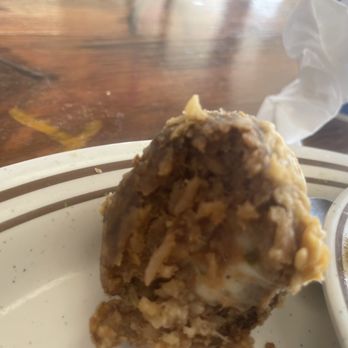 Quebedeaux's Boudin & Cracklins - Boudin ball up close - Cajun/Creole Near Me - Alexandria, Louisiana Quebedeaux's Boudin & Cracklins - Boudin ball up close - Cajun/Creole Near Me - Alexandria, Louisiana