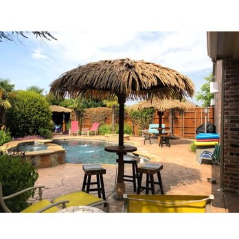My Thatch Roof - This client started by replacing his natural thatch cabana with synthetic, then he added an 8' breeze, and then an 11' ocean palapa!! - General Contractors Near Me - Frisco, Texas My Thatch Roof - This client started by replacing his natural thatch cabana with synthetic, then he added an 8' breeze, and then an 11' ocean palapa!! - General Contractors Near Me - Frisco, Texas