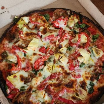 Luna Woodfired Pizza - Cauliflower w/ veggie toppings, Eggplant is best surprise along w/artichoke, Red peppers,,, - Pizza Near Me - Naugatuck, Connecticut Luna Woodfired Pizza - Cauliflower w/ veggie toppings, Eggplant is best surprise along w/artichoke, Red peppers,,, - Pizza Near Me - Naugatuck, Connecticut