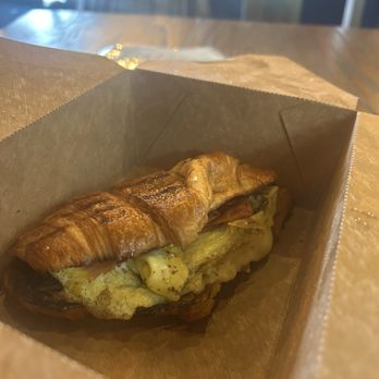 Blockhouse Coffee & Kitchen - Bacon, Egg & Cheese Croissant - Coffee & Tea Near Me - Richmond, Texas