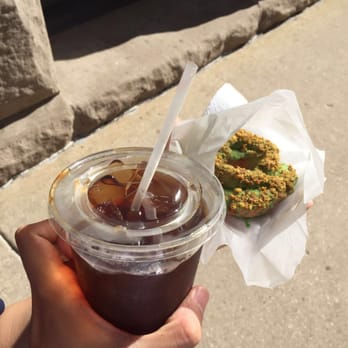 Firecakes Donuts - Pistachio old fashioned and cold brew. - Bakeries Near Me - Chicago, Illinois Firecakes Donuts - Pistachio old fashioned and cold brew. - Bakeries Near Me - Chicago, Illinois