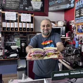 Jump Start Coffee - Peter showing off the Italian combo - Coffee & Tea Near Me - San Francisco, California Jump Start Coffee - Peter showing off the Italian combo - Coffee & Tea Near Me - San Francisco, California
