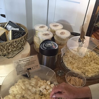 Beecher's Handmade Cheese - Cheese curds aged are now flagship samples!! WhaaaaT! Don't mind if I do! - Cheese Shops Near Me - Seattle, Washington