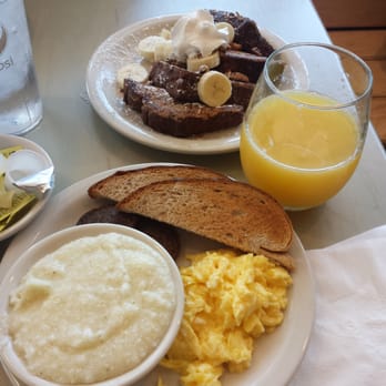 Lulu's Cafe - Banana bread french toast, eggs and complimentary mimosas - Diners Near Me - Myrtle Beach, South Carolina