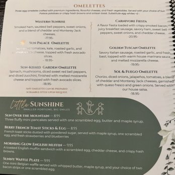 Sun Palace - Complete menu - Breakfast & Brunch Near Me - Gilroy, California