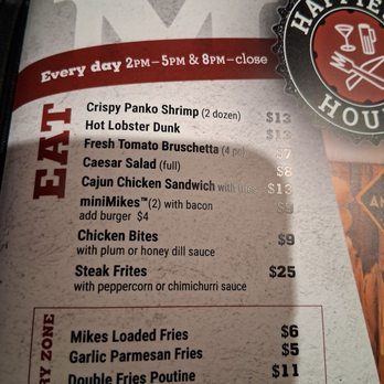 Mr. Mike's - Happy hour menu - Steakhouses Near Me - Edmonton, Alberta