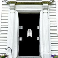 Rockingham Meeting House - Detail; Central Entrance