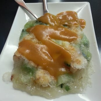 Facing East - Shrimp, egg, and scallion sweet potato pancake - Chinese Near Me - Bellevue, Washington