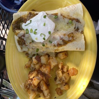 Freshies - Southwest enchiladas- the tomatillo sauce has chorizo!!! - Breakfast & Brunch Near Me - Steamboat Springs, Colorado Freshies - Southwest enchiladas- the tomatillo sauce has chorizo!!! - Breakfast & Brunch Near Me - Steamboat Springs, Colorado