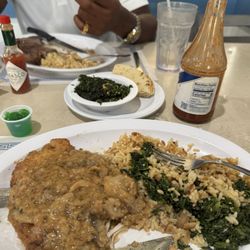 Grecian Garden Café - Chicken Marsala and broiled lamb chops