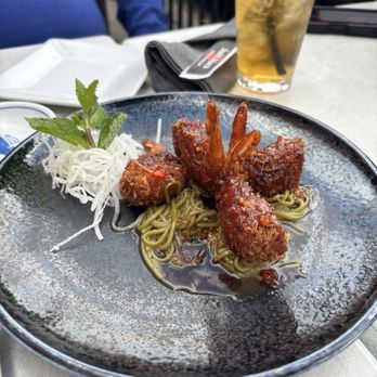 Sushi Mura - Coconut shrimp-very crunchy and a sweet/spicy sauce - Sushi Bars Near Me - Chicago, Illinois Sushi Mura - Coconut shrimp-very crunchy and a sweet/spicy sauce - Sushi Bars Near Me - Chicago, Illinois