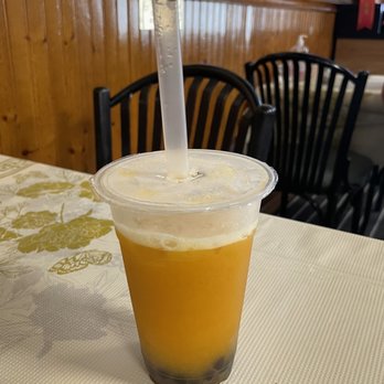 Marathon Cafe - Passion Fruit Bubble Tea .. yummy and refreshing! - Chicken Wings Near Me - Little Neck, New York
