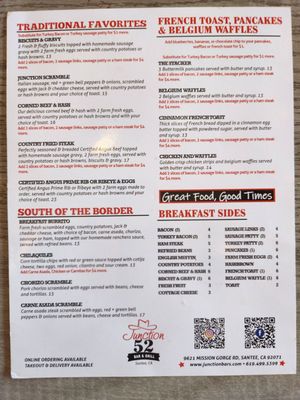 Menu photo 8 Junction 52 Bar & Grill Santee, CA