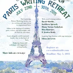 Cambridge Writers' Workshop Paris Writing & Yoga Retreat 2015