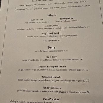 Tony's of Cincinnati - Menu - Steakhouses Near Me - Cincinnati, Ohio Tony's of Cincinnati - Menu - Steakhouses Near Me - Cincinnati, Ohio