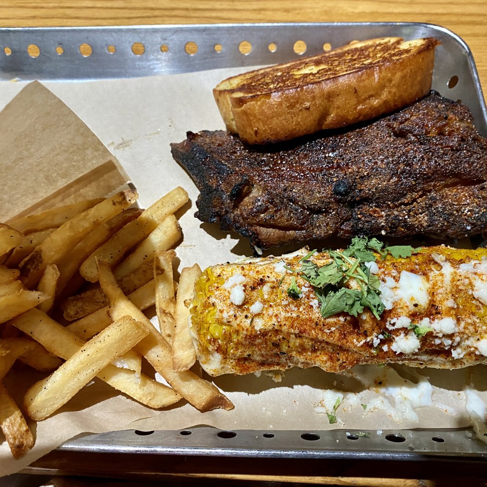 Chili's - half order of ribs with Texas toast, fries, and street corn - Tex-Mex Near Me - Charlotte, North Carolina Chili's - half order of ribs with Texas toast, fries, and street corn - Tex-Mex Near Me - Charlotte, North Carolina