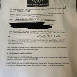 Wright Roofing & Remodeling - This company owner is a con artist, he seemed so kind.