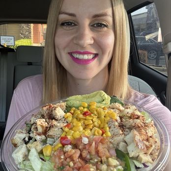 El Pollo Loco - The Street Corn Double Pollo Salad. I didn't care for this one, but it is nice and healthy. - Fast Food Near Me - Folsom, California
