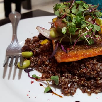 Bardot - Salmon! Amazing, skin on there is nice and crisp while the rest is very buttery and juicy - New American Near Me - Claremont, California Bardot - Salmon! Amazing, skin on there is nice and crisp while the rest is very buttery and juicy - New American Near Me - Claremont, California