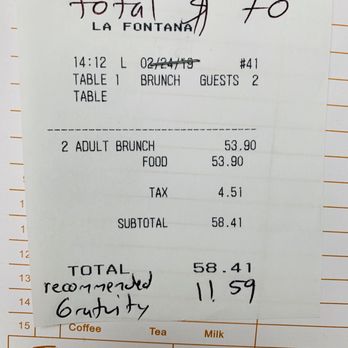 La Fontana - Forced gratuities? - Italian Near Me - Nyack, New York La Fontana - Forced gratuities? - Italian Near Me - Nyack, New York
