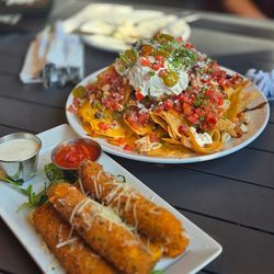 The Abbey Food & Bar - Nachos and Mozzarella Sticks