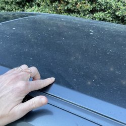 Mobil - After a delux wash. You can see where I used my finger to wipe to dirt away! Don't waste your money.