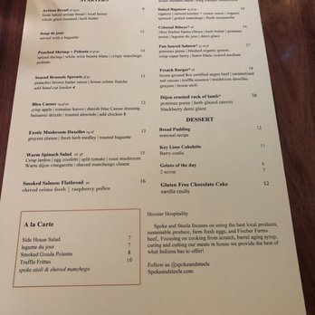 Spoke & Steele - Menu - American Near Me - Indianapolis, Indiana Spoke & Steele - Menu - American Near Me - Indianapolis, Indiana