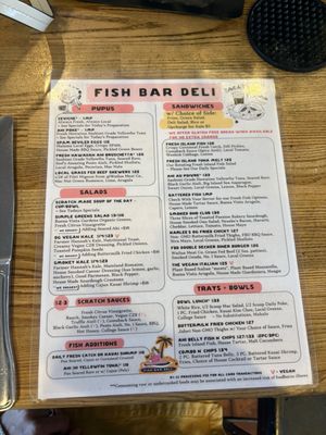 Menu photo 3 Fish Bar Deli Kapaa, HI