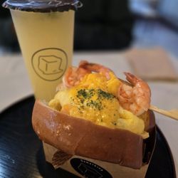 Something Sweet Cafe - Shrimp XL and Calamansi juice