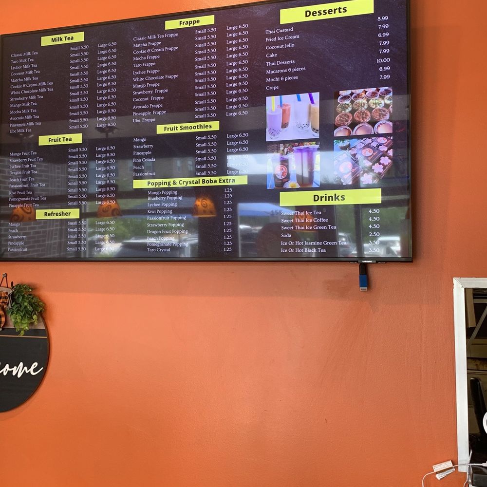 Tea menu Tea menu