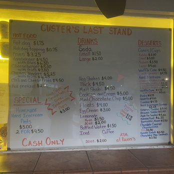 Custer's Last Stand - July 2021 menu - Ice Cream & Frozen Yogurt Near Me - Wurtsboro, New York
