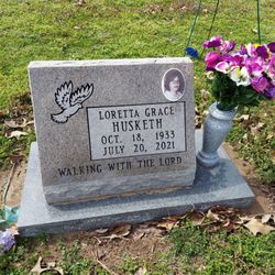 John W. Bell Monument Works - Mom's Headstone as delivered.